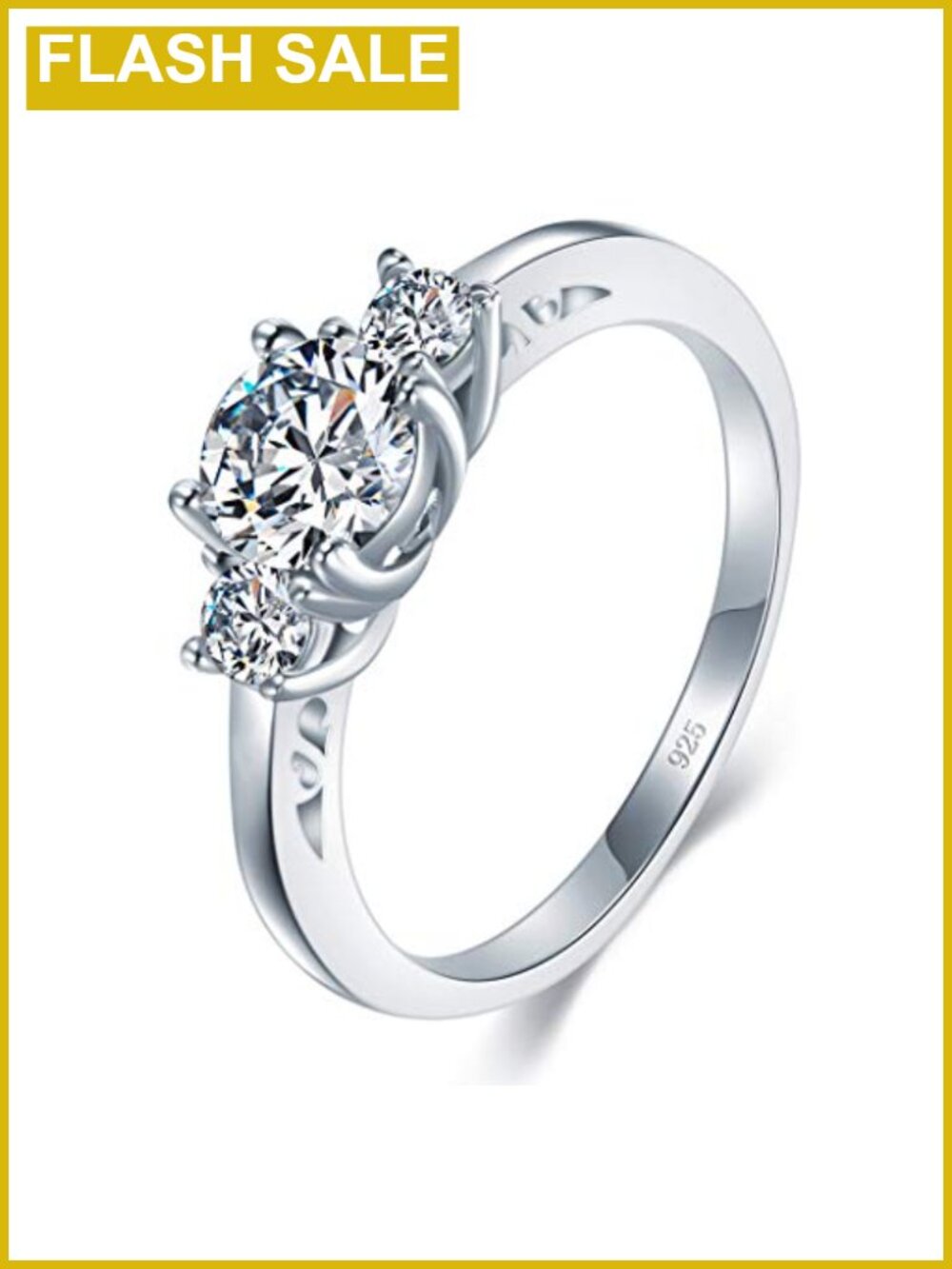 925 Sterling Silver Eternity Ring CZ Wedding Band Comfort Fit Size 5